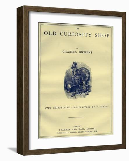 The Old Curiosity Shop by Charles Dickens-Charles Green-Framed Giclee Print