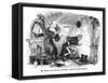 The Old Curiosity Shop, Mr Brass at the Keyhole-Hablot Browne-Framed Stretched Canvas