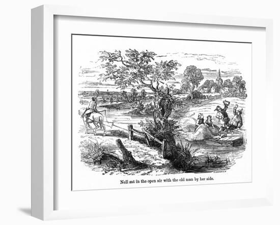 The Old Curiosity Shop, Nell and Rough Boat Men-Hablot Browne-Framed Art Print