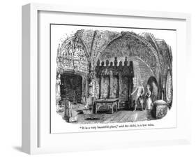 The Old Curiosity Shop, Nell in the Ruined Interior-Hablot Browne-Framed Art Print