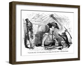 The Old Curiosity Shop, Quilp Mocks the Figurehead-Hablot Browne-Framed Art Print