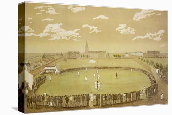 The Old Days of Merry Cricket Club Matches' at the Hyde Park Ground Sydney Australia-T.h. Lewis-Stretched Canvas