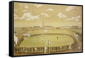 The Old Days of Merry Cricket Club Matches' at the Hyde Park Ground Sydney Australia-T.h. Lewis-Framed Stretched Canvas