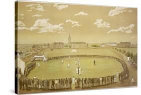 The Old Days of Merry Cricket Club Matches' at the Hyde Park Ground Sydney Australia-T.h. Lewis-Stretched Canvas