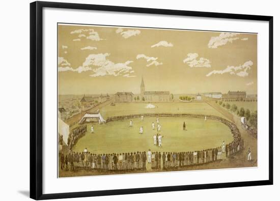 The Old Days of Merry Cricket Club Matches' at the Hyde Park Ground Sydney Australia-T.h. Lewis-Framed Photographic Print