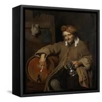 The Old Drinker, 1661-63-Gabriel Metsu-Framed Stretched Canvas