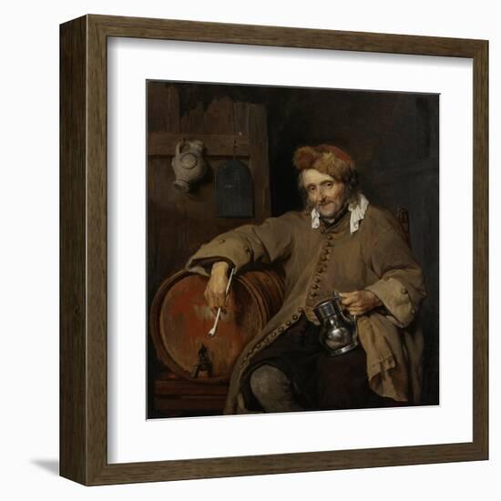 The Old Drinker, 1661-63-Gabriel Metsu-Framed Art Print