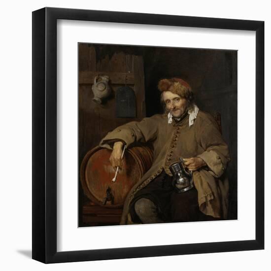 The Old Drinker, 1661-63-Gabriel Metsu-Framed Art Print