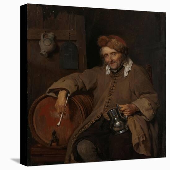 The Old Drinker, c.1661-3-Gabriel Metsu-Stretched Canvas