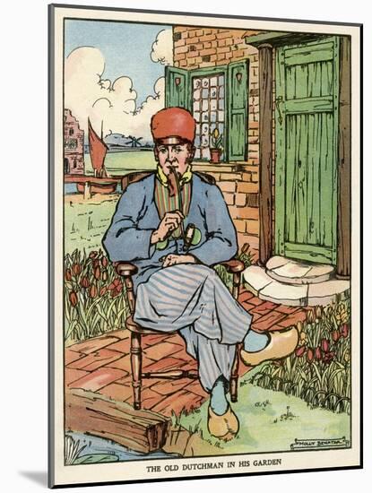 The Old Dutchman in His Garden-Molly Benatar-Mounted Art Print