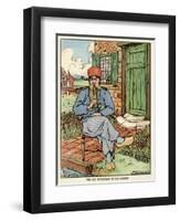 The Old Dutchman in His Garden-Molly Benatar-Framed Art Print