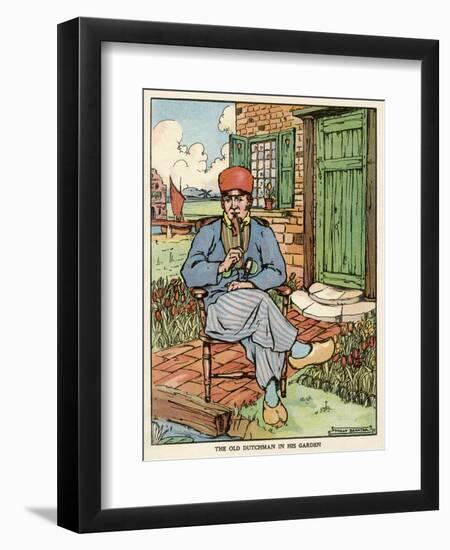 The Old Dutchman in His Garden-Molly Benatar-Framed Art Print