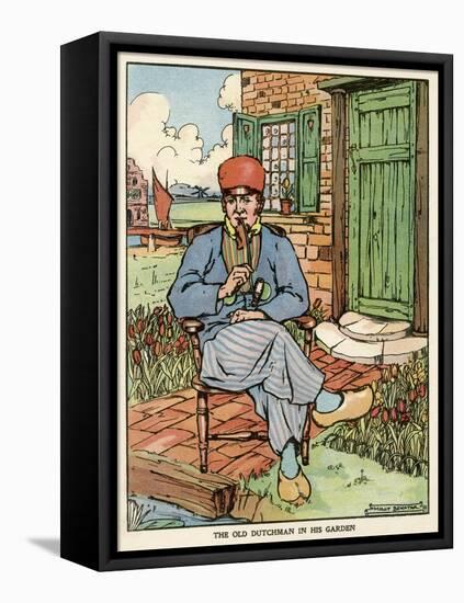 The Old Dutchman in His Garden-Molly Benatar-Framed Stretched Canvas