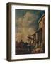 'The Old East India Wharf, London Bridge', c1700-1740, (1904)-Peter Monamy-Framed Giclee Print