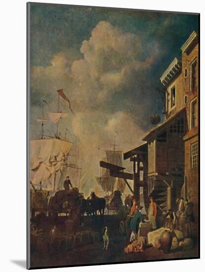 'The Old East India Wharf, London Bridge', c1700-1740, (1904)-Peter Monamy-Mounted Giclee Print