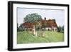 The old farm-house' by Kate Greenaway-Kate Greenaway-Framed Giclee Print