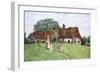 The old farm-house' by Kate Greenaway-Kate Greenaway-Framed Giclee Print