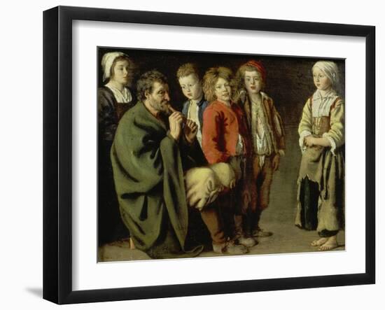 The Old Flutist-Louis Le Nain-Framed Giclee Print