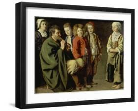 The Old Flutist-Louis Le Nain-Framed Giclee Print