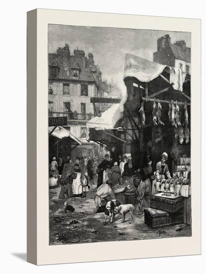 The Old Game and Poultry Market in Paris, Rance, 1882-null-Stretched Canvas