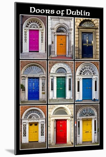 The Old Georgian Doors Of Dublin-null-Mounted Poster