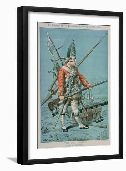 The Old Guard, Armed Yet Defenceless, from 'St. Stephen's Review Presentation Cartoon', 26 May 1888-Tom Merry-Framed Giclee Print