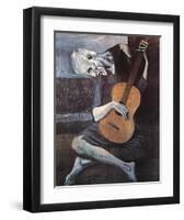 The Old Guitarist, c.1903-Pablo Picasso-Framed Art Print