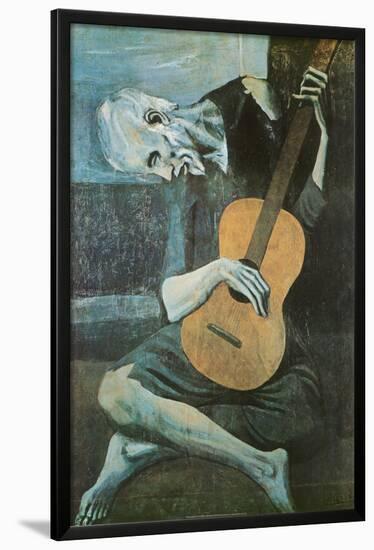 The Old Guitarist, c.1903-Pablo Picasso-Lamina Framed Poster
