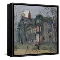 The Old Hall, Fairies by the Moonlight-John Anster Fitzgerald-Framed Stretched Canvas