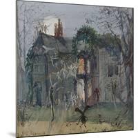 The Old Hall, Fairies by the Moonlight-John Anster Fitzgerald-Mounted Giclee Print