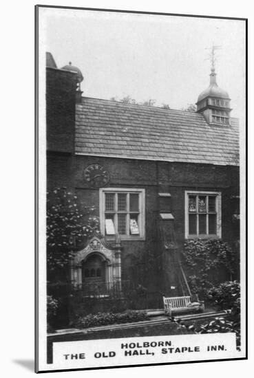 The Old Hall, Staple Inn, Holborn, London, C1920S-null-Mounted Giclee Print