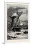 The Old Hampton Windmill, Scenery of the Thames, UK, 19th Century-null-Framed Giclee Print