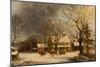 The Old Inn - Ten Miles to Salem, 1860-63-George Henry Durrie-Mounted Premium Giclee Print