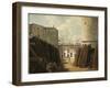 The Old Iron Scales at Slussen, Stockholm, c.1820-30-Johan Fredrik Julin-Framed Giclee Print