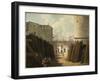 The Old Iron Scales at Slussen, Stockholm, c.1820-30-Johan Fredrik Julin-Framed Giclee Print