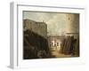 The Old Iron Scales at Slussen, Stockholm, c.1820-30-Johan Fredrik Julin-Framed Giclee Print