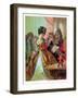 The Old King and the Nutcracker Prince, Illustration from "The Nutcracker" by E.T.A. Hoffman 1883-Carl Offterdinger-Framed Giclee Print