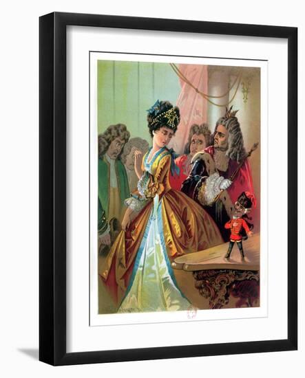 The Old King and the Nutcracker Prince, Illustration from "The Nutcracker" by E.T.A. Hoffman 1883-Carl Offterdinger-Framed Giclee Print