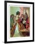 The Old King and the Nutcracker Prince, Illustration from "The Nutcracker" by E.T.A. Hoffman 1883-Carl Offterdinger-Framed Giclee Print