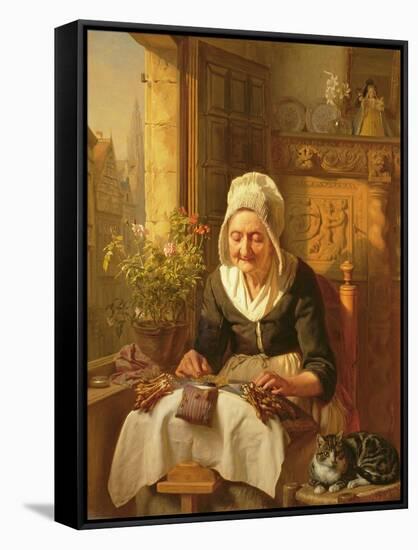 The Old Lacemaker, 1844-J.l. Dyckmans-Framed Stretched Canvas