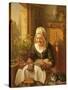 The Old Lacemaker, 1844-J.l. Dyckmans-Stretched Canvas