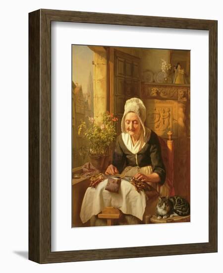 The Old Lacemaker, 1844-J.l. Dyckmans-Framed Giclee Print