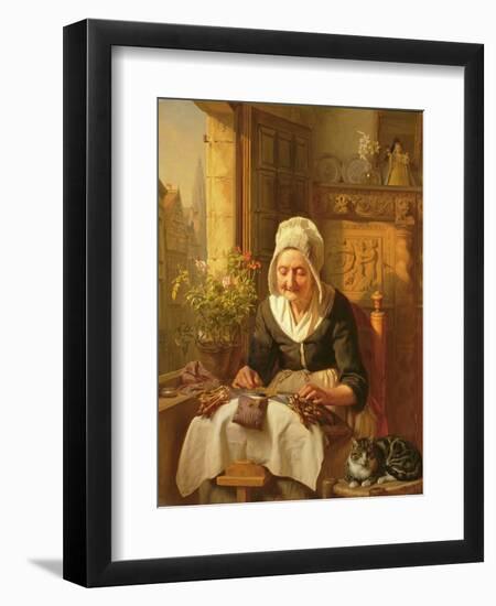 The Old Lacemaker, 1844-J.l. Dyckmans-Framed Giclee Print