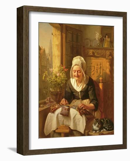 The Old Lacemaker, 1844-J.l. Dyckmans-Framed Giclee Print