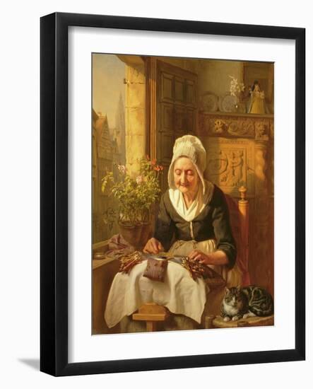 The Old Lacemaker, 1844-J.l. Dyckmans-Framed Giclee Print