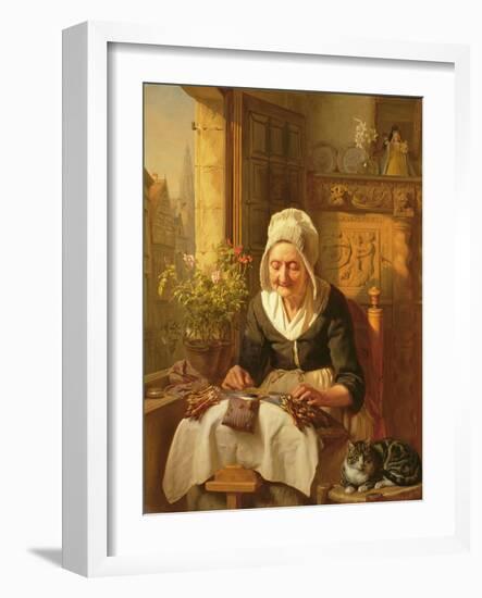 The Old Lacemaker, 1844-J.l. Dyckmans-Framed Giclee Print