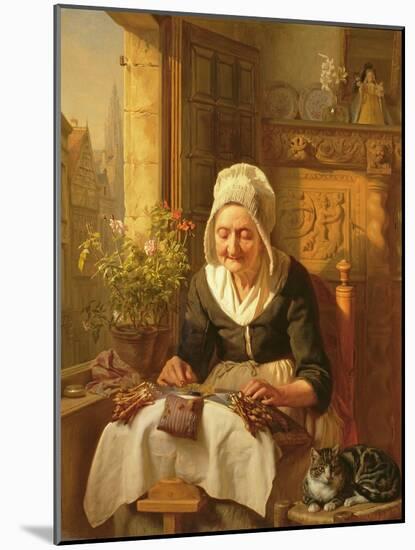 The Old Lacemaker, 1844-J.l. Dyckmans-Mounted Giclee Print