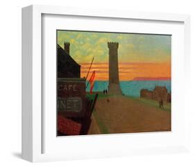 The Old Lighthouse in Honfleur-Félix Vallotton-Framed Giclee Print