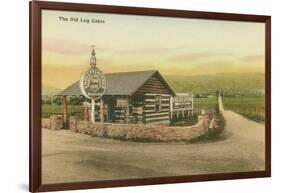 The Old Log Cabin-null-Framed Art Print