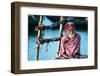 the old man and the Ganges-Piet Flour-Framed Photographic Print